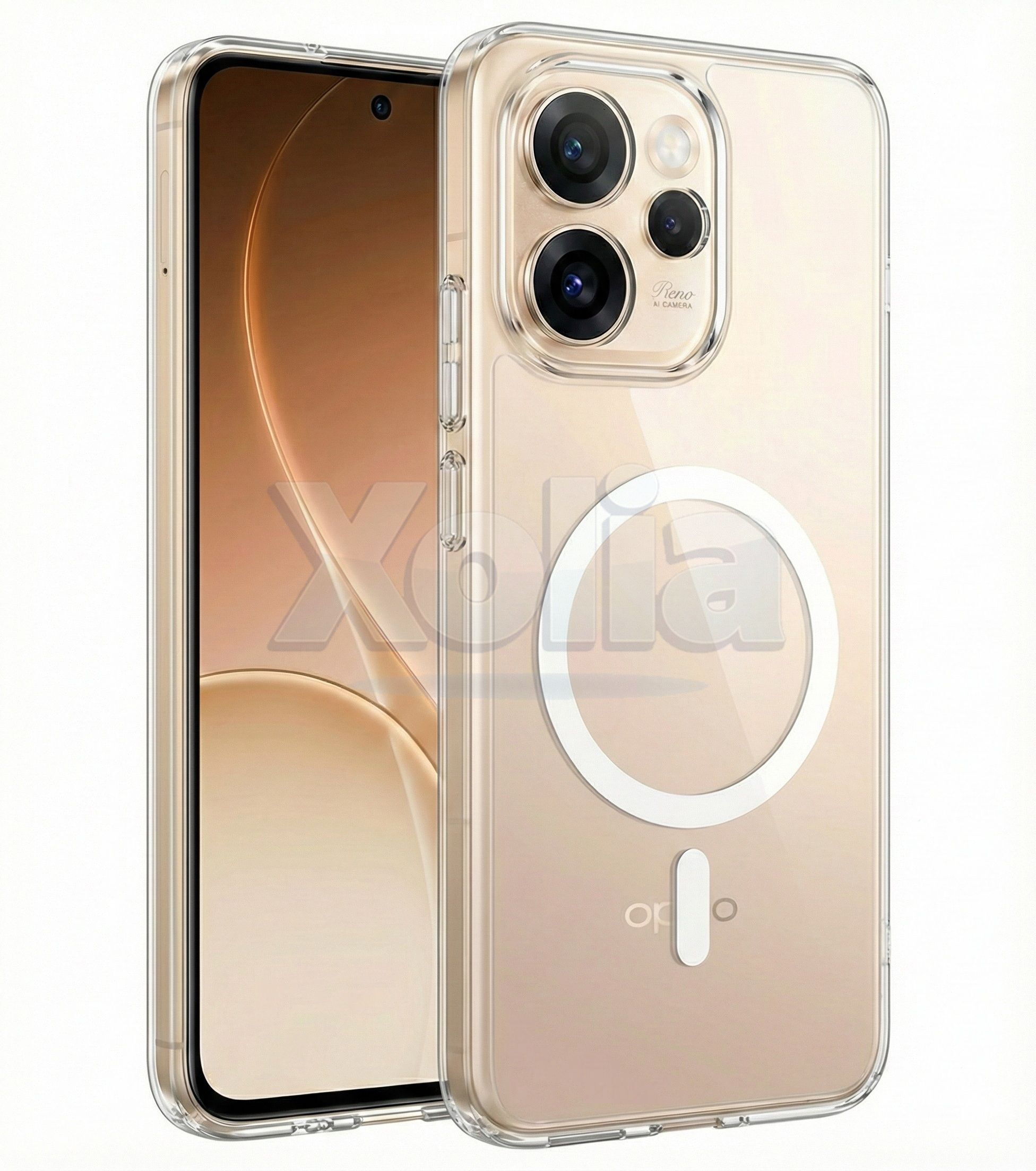 Xolia Anti Yellow Back Cover for Oppo Reno 15 Pro 5G (Transparent, Anti-Yellow, Polycarbonate, Pack of: 1)