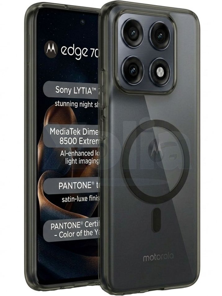 Xolia Anti Yellow Back Cover for Motorola Edge 70 Pro 5G (Black, Anti-Yellow, Polycarbonate, Pack of: 1)