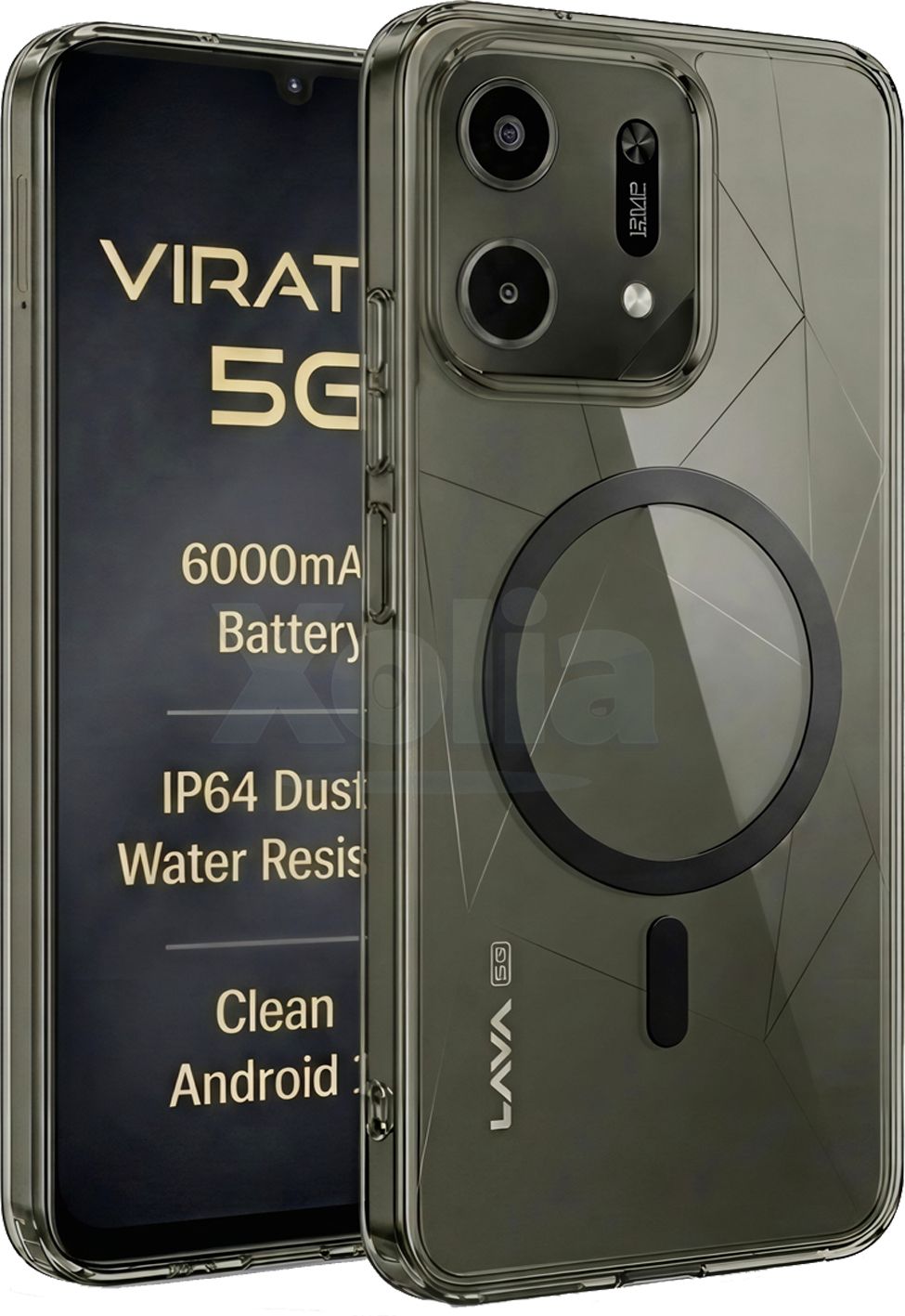 Xolia Back Cover for LAVA Virat V1 5G (Black, Shock Proof, Polycarbonate, Pack of: 1)