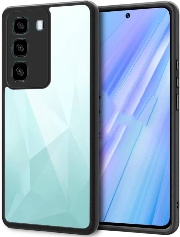 Micvir Back Cover for Infinix Hot 60 5G+ (Transparent, Black, Shock Proof, Plastic, Silicon, Pack of: 1)