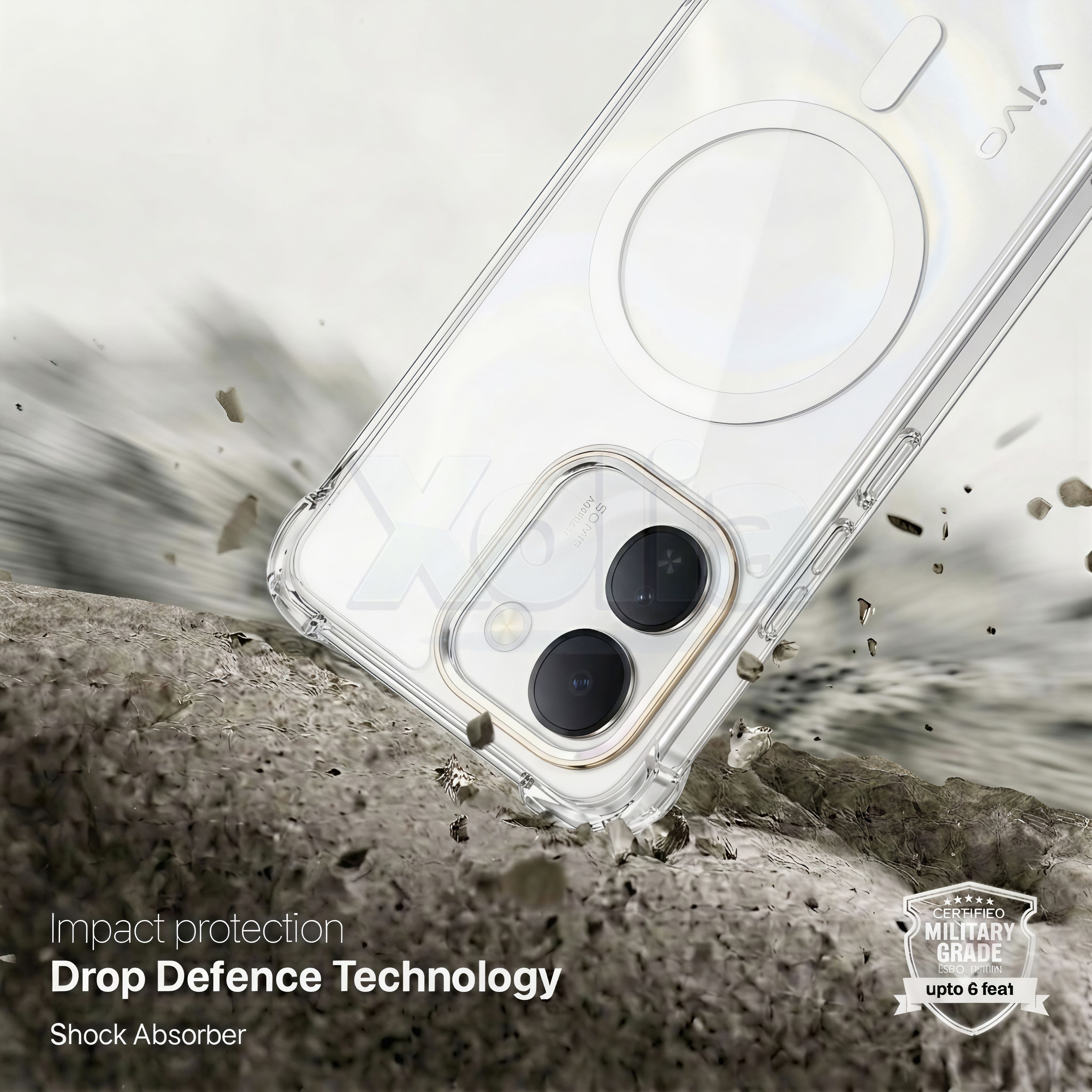 Xolia Back Cover for vivo S2 FE 5G (Transparent, Shock Proof, Polycarbonate, Silicon, Pack of: 1) — image 2 of 4