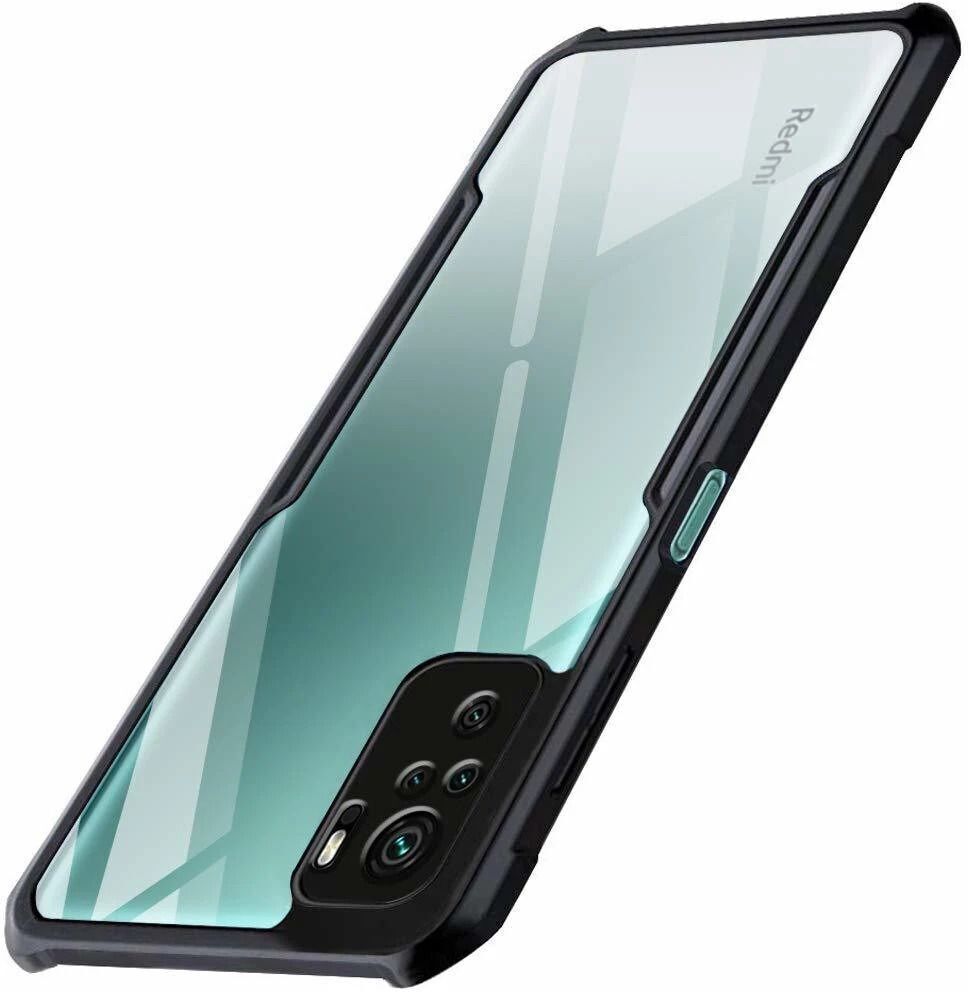 Micvir Back Cover for Mi Redmi Note 10s (Transparent, Black, Shock Proof, Polycarbonate, Pack of: 1)