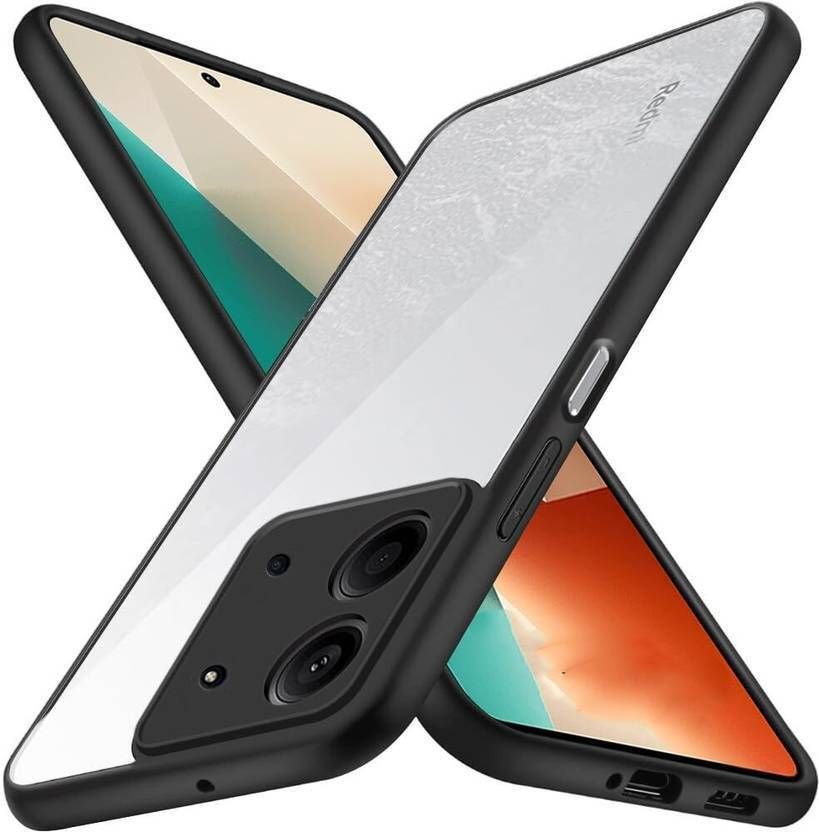 Xolia Back Cover for Poco C85 5G (Transparent, Black, Shock Proof, Plastic, Silicon, Pack of: 1) — image 1 of 1