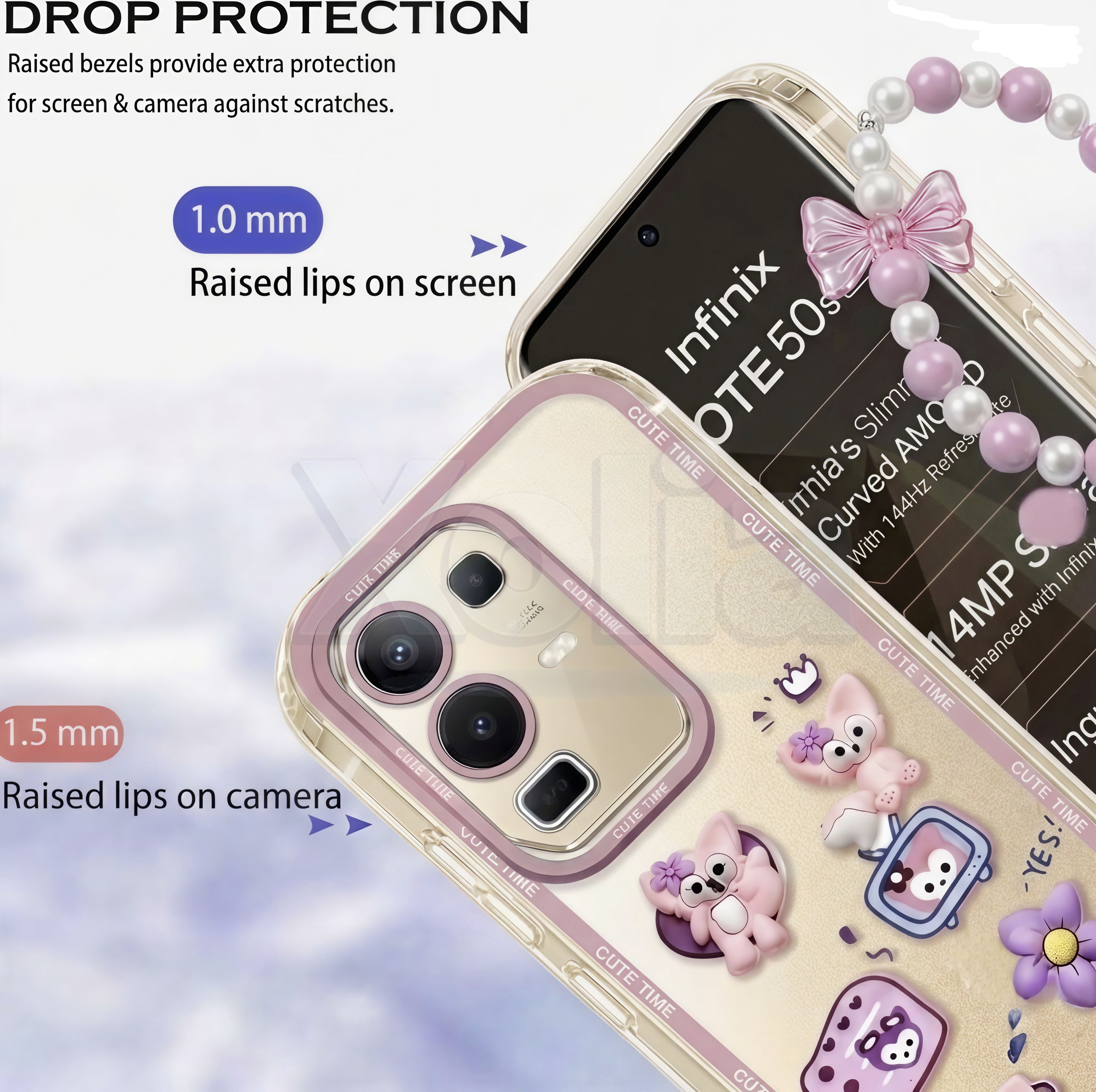 Xolia Back Cover for Infinix Note 50s 5G+ (Pink, Shock Proof, Polycarbonate, Pack of: 1) — image 2 of 4