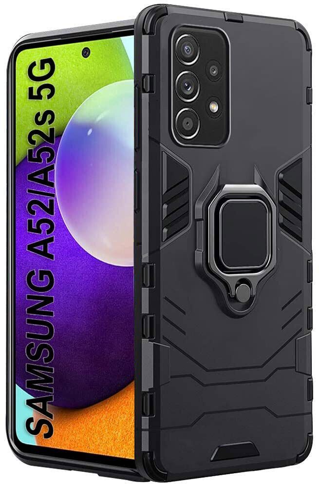 Micvir Back Cover for Samsung Galaxy A52 (Transparent, Black, Shock Proof, Pack of: 1)