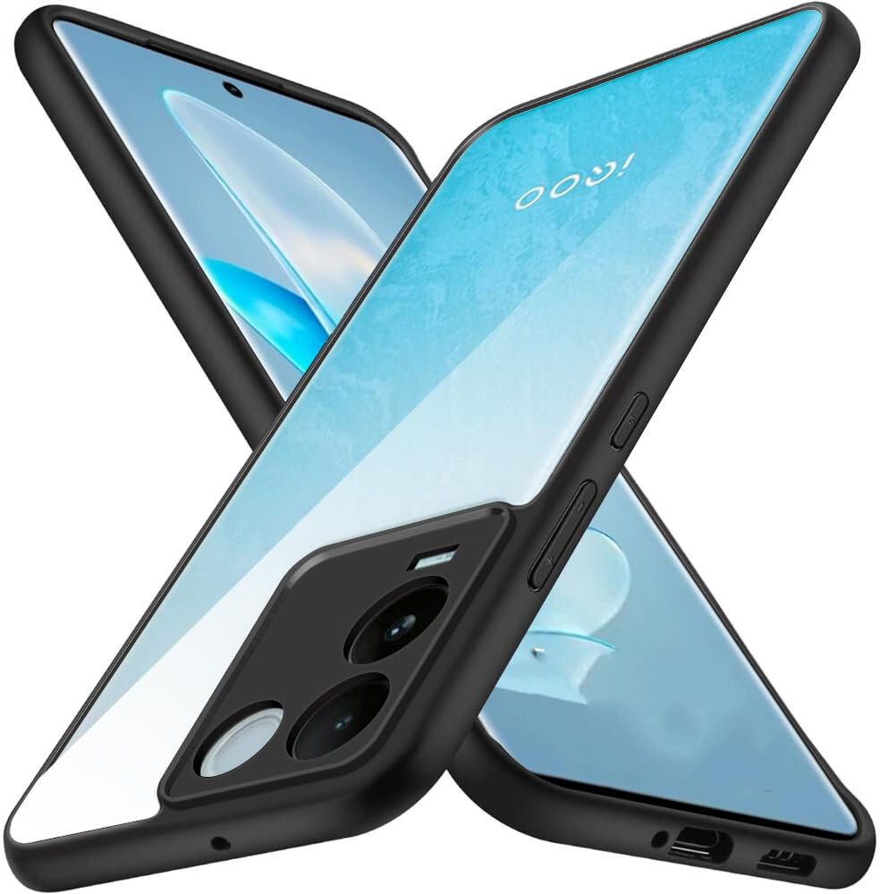 Micvir Back Cover for Vivo T2 Pro 5G (Transparent, Black, Shock Proof, Pack of: 1)
