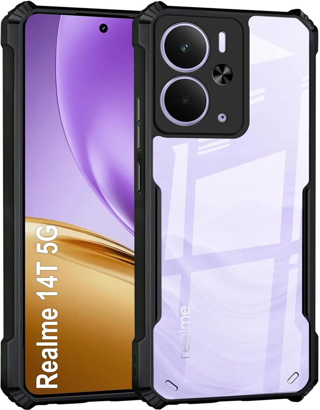 Black Border - Transparent Back iPaky Mobile Back Cover Case