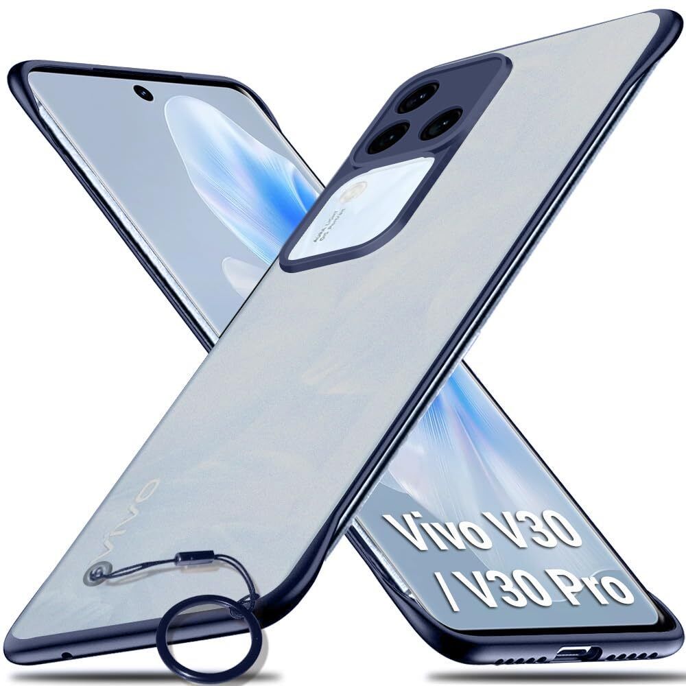 Micvir Back Cover for Vivo V30 5G (Blue, Plastic, Pack of: 1)