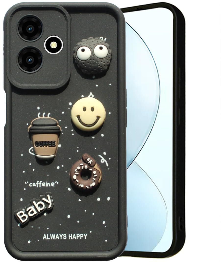 Micvir Back Cover for Poco M6 5G (Black, Silicon, Pack of: 1)