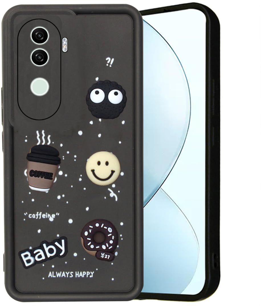 Micvir Back Cover for vivo V40e 5G (Black, Silicon, Pack of: 1) — image 1 of 1