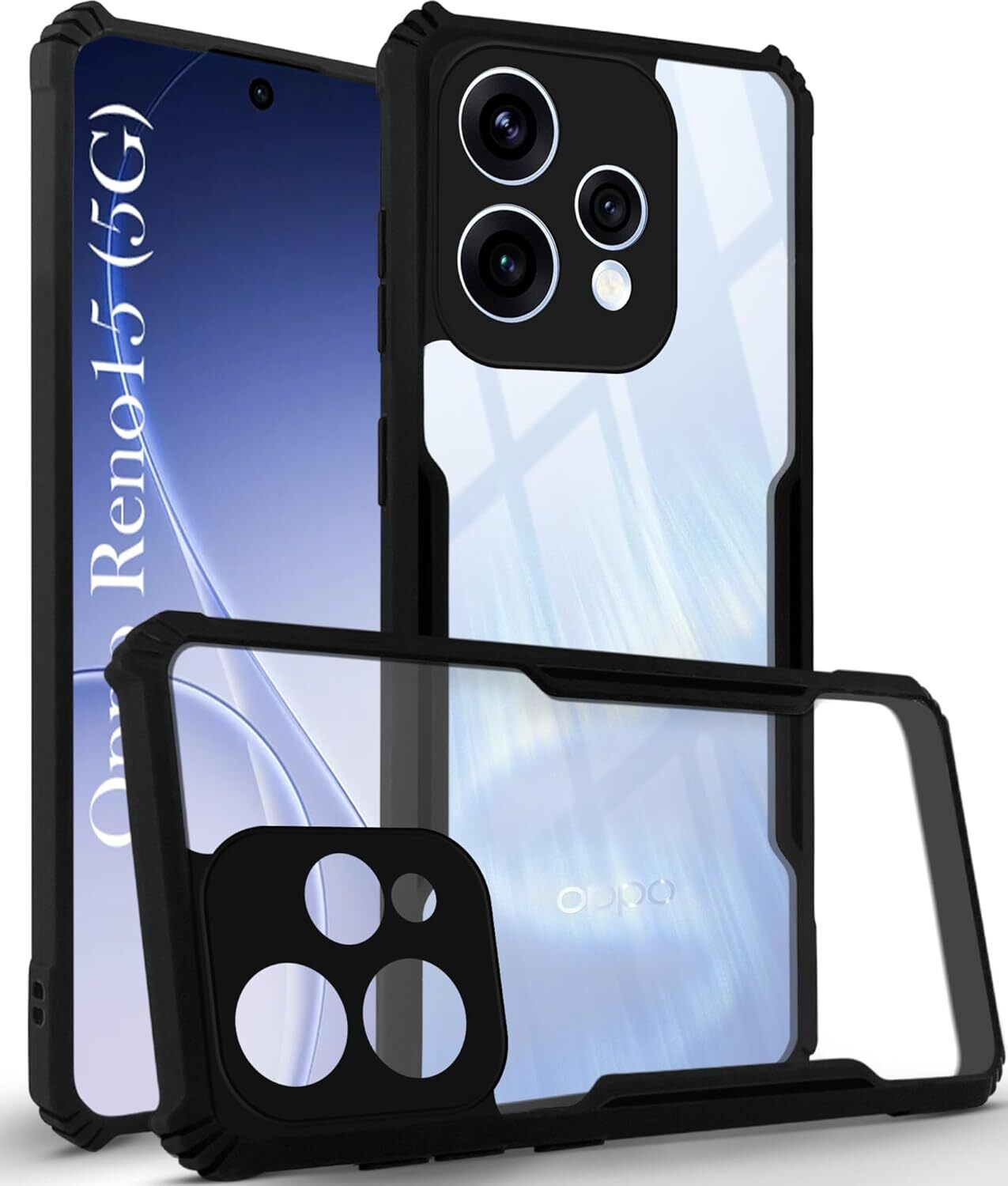 Black Border - Transparent Back iPaky Mobile Back Cover Case