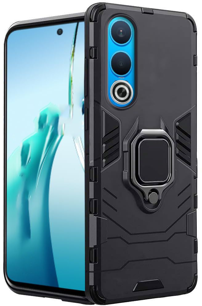 Micvir Back Cover for OPPO K12x 5G (Black, Shock Proof, Plastic, Silicon, Pack of: 1)