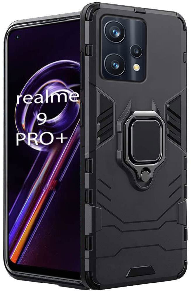 Xolia Back Cover for realme 9 Pro Plus 5G (Black, Shock Proof, Pack of: 1)