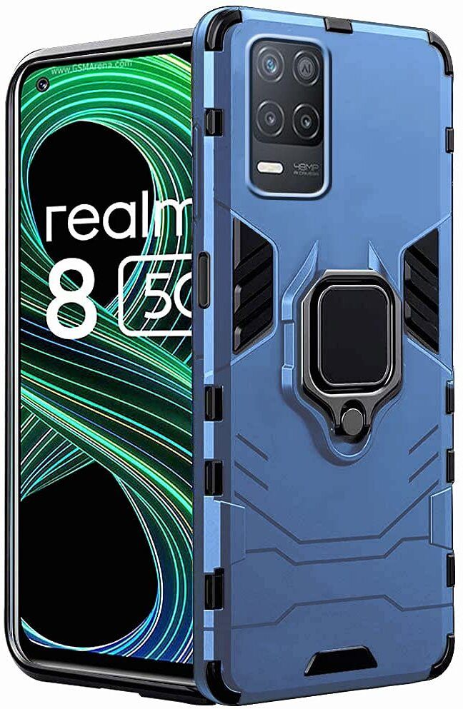 Xolia Back Cover for Realme 8 5G, Realme 8s 5G, Realme Narzo 30 5G (Blue, Shock Proof, Plastic, Silicon, Pack of: 1)