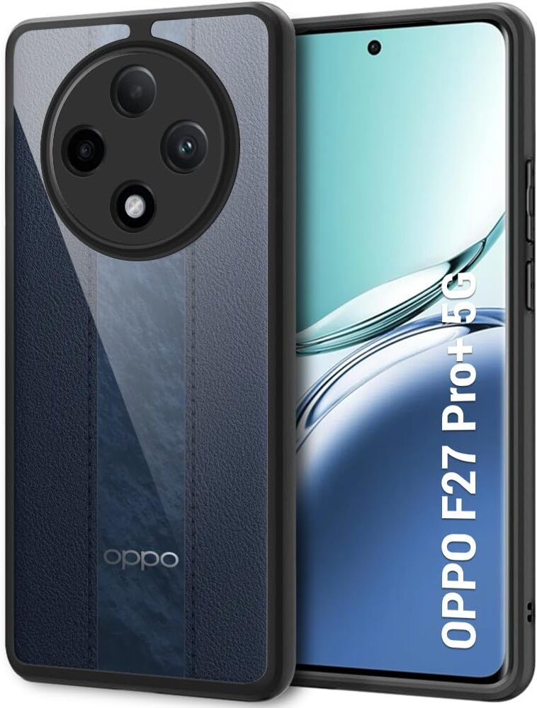 Micvir Back Cover for OPPO F27 Pro Plus 5G (Transparent, Black, Shock Proof, Plastic, Silicon, Pack of: 1)