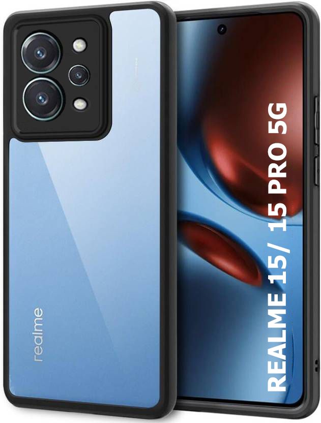 Micvir Back Cover for Realme 15 5G (Transparent, Black, Shock Proof, Plastic, Silicon, Pack of: 1) — image 1 of 1