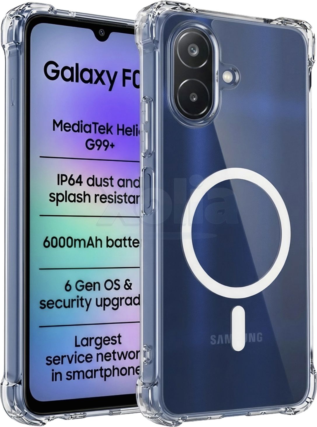 Xolia Back Cover for SAMSUNG Galaxy F08 5G (Transparent, Shock Proof, Polycarbonate, Silicon, Pack of: 1)