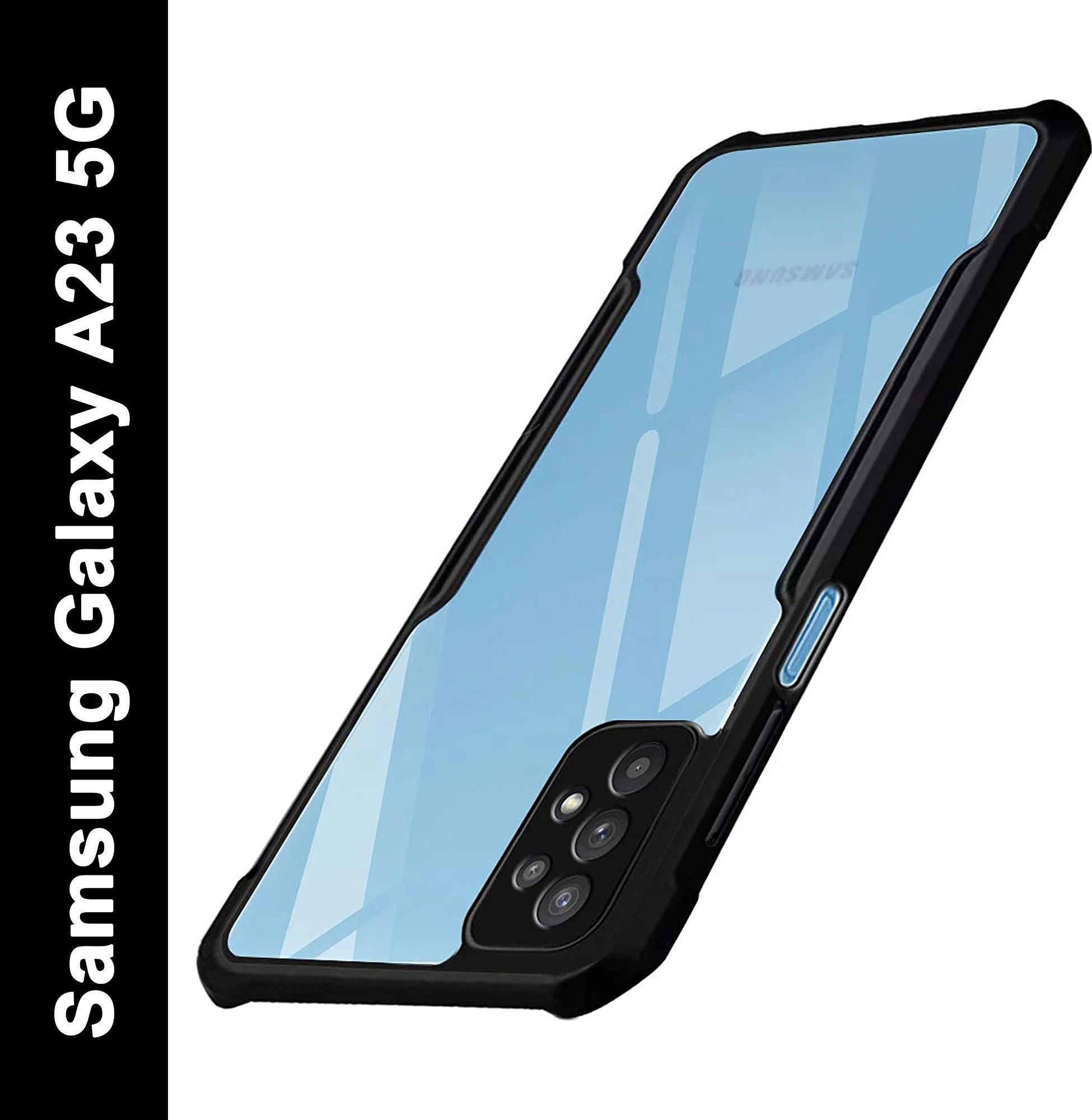 Micvir Back Cover for Samsung Galaxy A23 5G (Transparent, Black, Shock Proof, Polycarbonate, Pack of: 1)