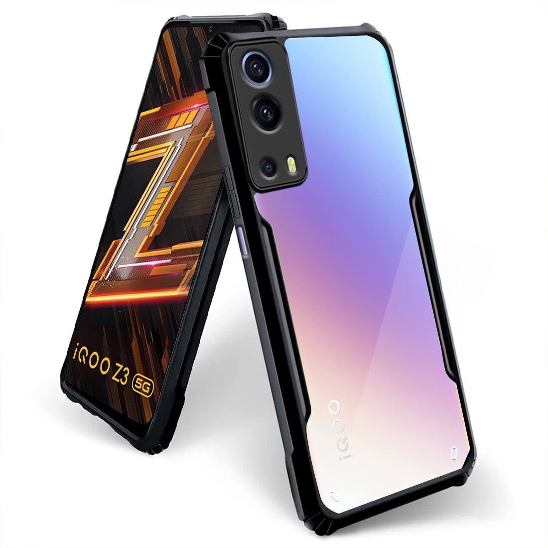 Black Border - Transparent Back iPaky Mobile Back Cover Case