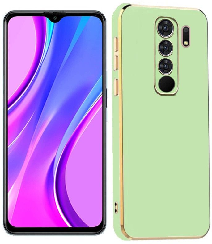 Micvir Back Cover for Redmi 9 Prime (Green, Silicon, Pack of: 1)