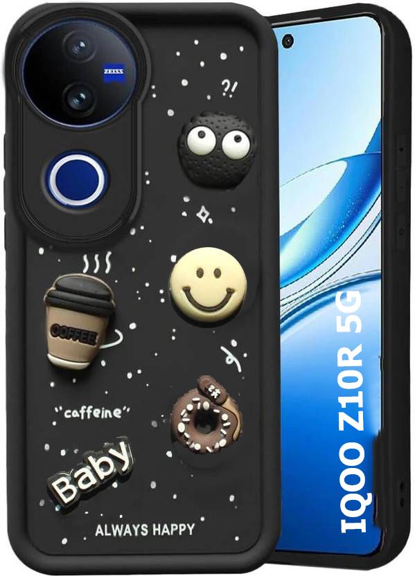 Micvir Back Cover for iQOO Z10R 5G (Black, Silicon, Pack of: 1) — image 1 of 1