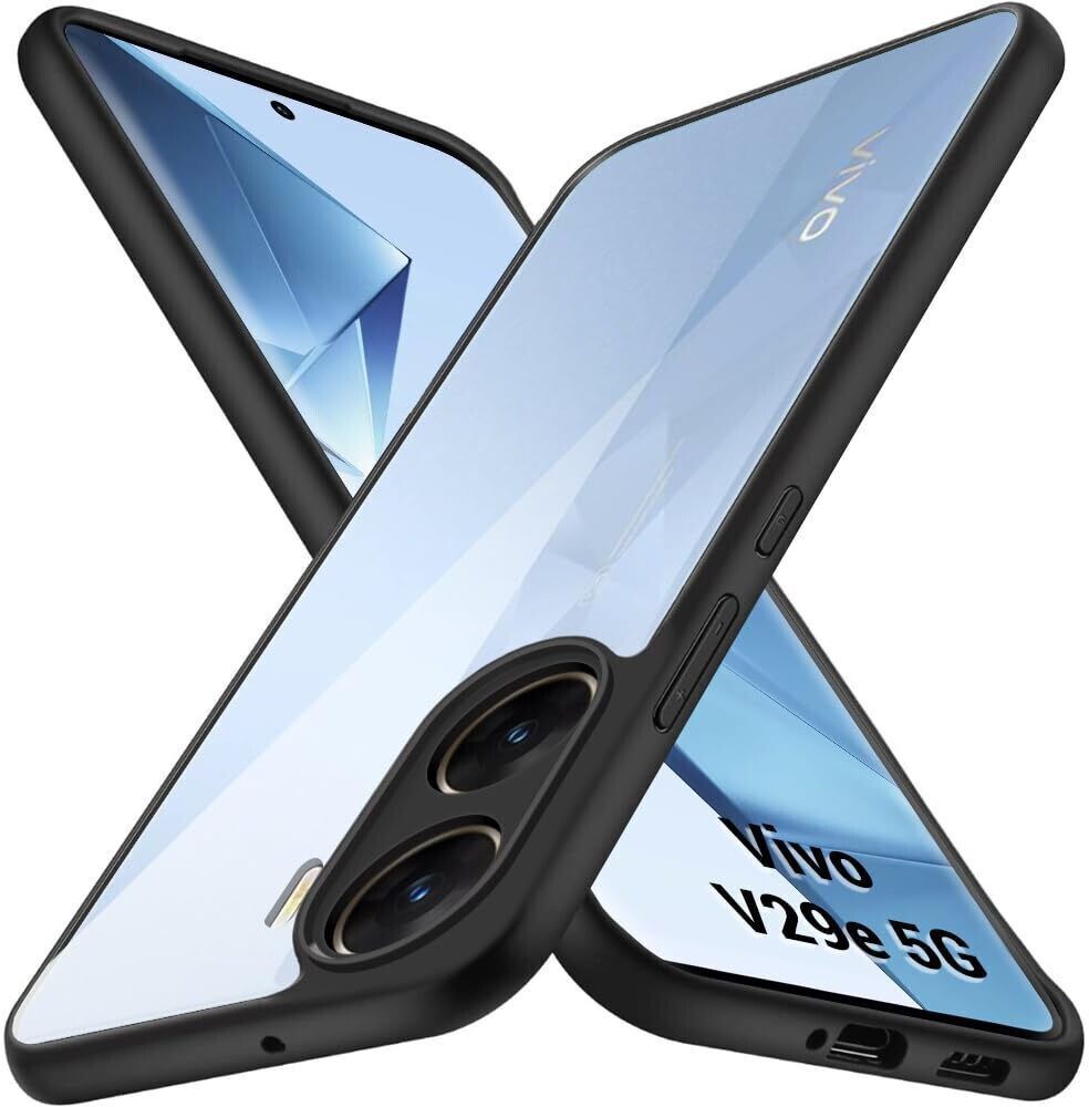 Micvir Back Cover for Vivo V29e 5G (Transparent, Black, Shock Proof, Pack of: 1)