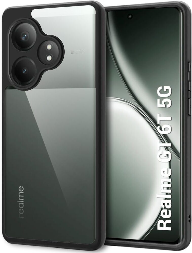Micvir Back Cover for Realme GT 6T 5G (Transparent, Shock Proof, Plastic, Silicon, Pack of: 1)