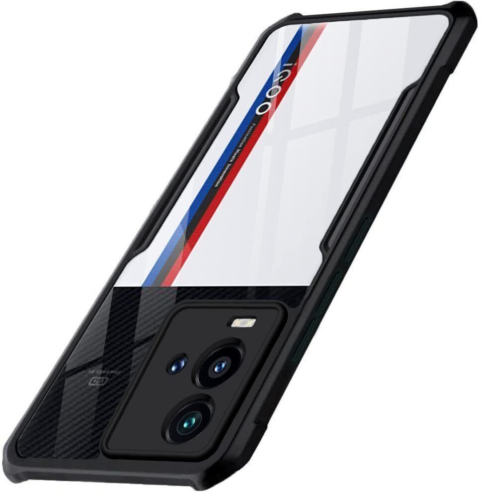 Micvir Back Cover for iQOO 9T 5G (Transparent, Black, Shock Proof, Polycarbonate, Pack of: 1)