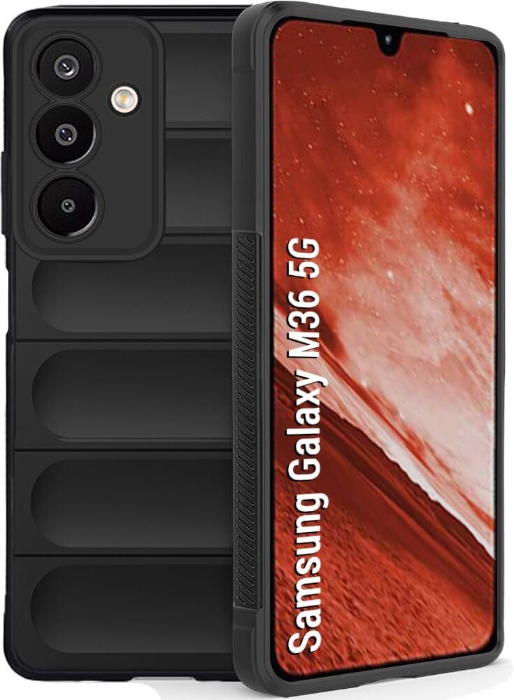 Micvir Back Cover for Samsung Galaxy M36 5G (Black, 3D Case, Silicon, Pack of: 1) — image 1 of 1