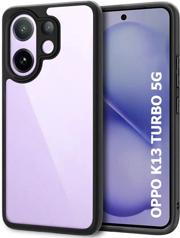 Micvir Back Cover for OPPO K13 Turbo 5G (Transparent, Black, Shock Proof, Pack of: 1) — image 1 of 1