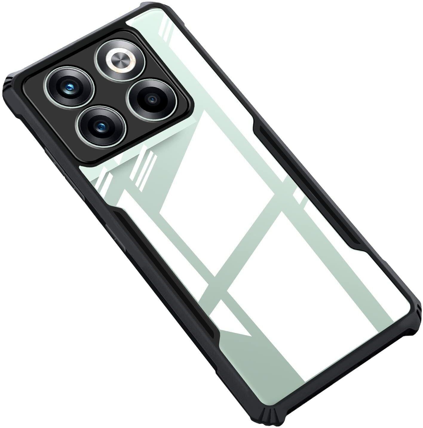 Micvir Back Cover for OnePlus 10T 5G (Transparent, Blue, Shock Proof, Polycarbonate, Pack of: 1)