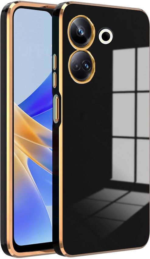 Micvir Back Cover for Tecno Camon 20 5G (Black, Camera Bump Protector, Silicon, Pack of: 1)