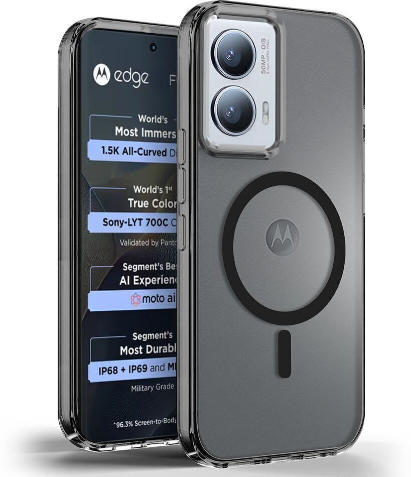 Xolia Back Cover for Motorola Moto G96 5G (Black, Shock Proof, Polycarbonate, Pack of: 1)