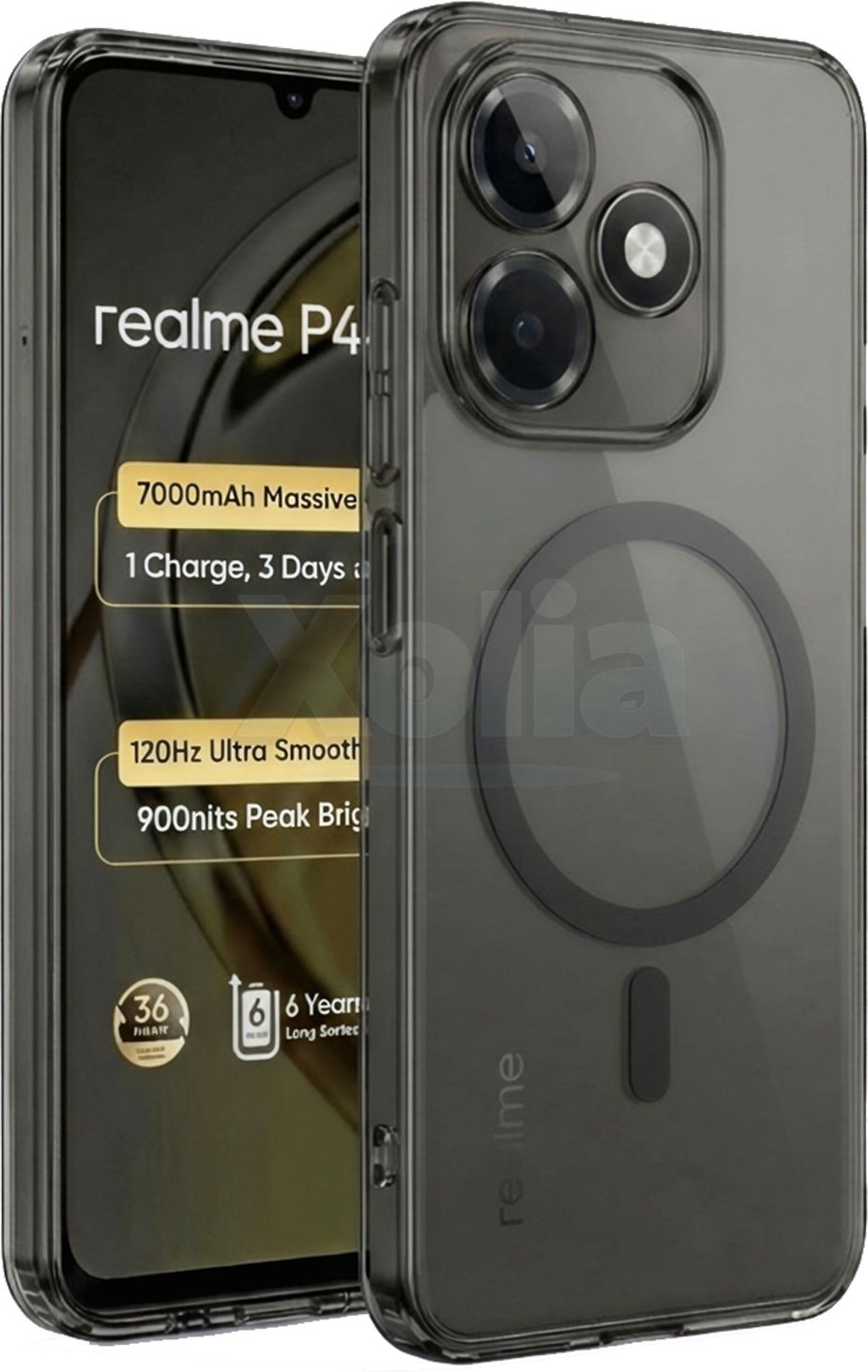 Xolia Back Cover for Realme P4s Lite 5G (Black, Shock Proof, Polycarbonate, Pack of: 1)