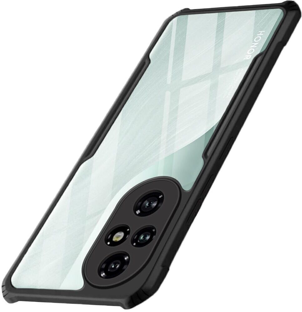 Micvir Back Cover for Honor 200 Pro 5G (Transparent, Black, Shock Proof, Polycarbonate, Pack of: 1)