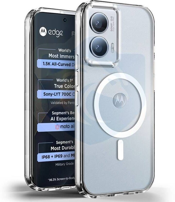 Xolia Back Cover for MOTOROLA Edge 50 Fusion (Transparent, Shock Proof, Polycarbonate, Pack of: 1)