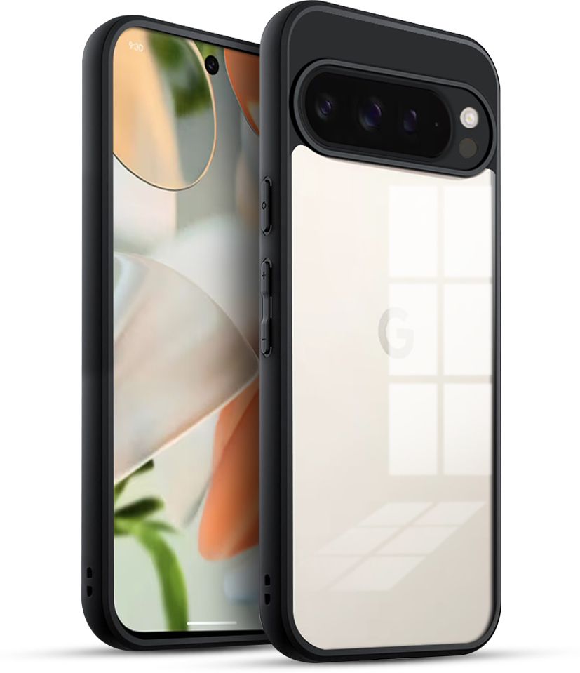 Micvir Back Cover for Google Pixel 10 Pro XL (Transparent, Black, Shock Proof, Pack of: 1)