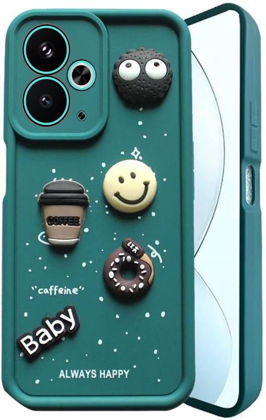 Micvir Back Cover for Realme 14T 5G (Green, Silicon, Pack of: 1)