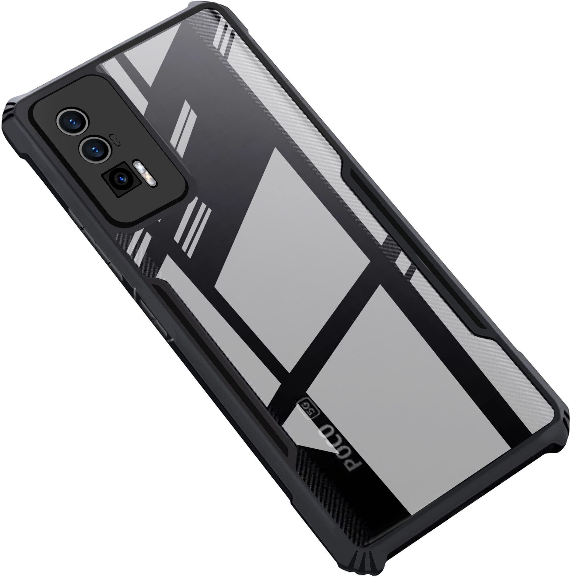 Micvir Back Cover for Poco F5 Pro 5G (Black, Shock Proof, Polycarbonate, Pack of: 1)