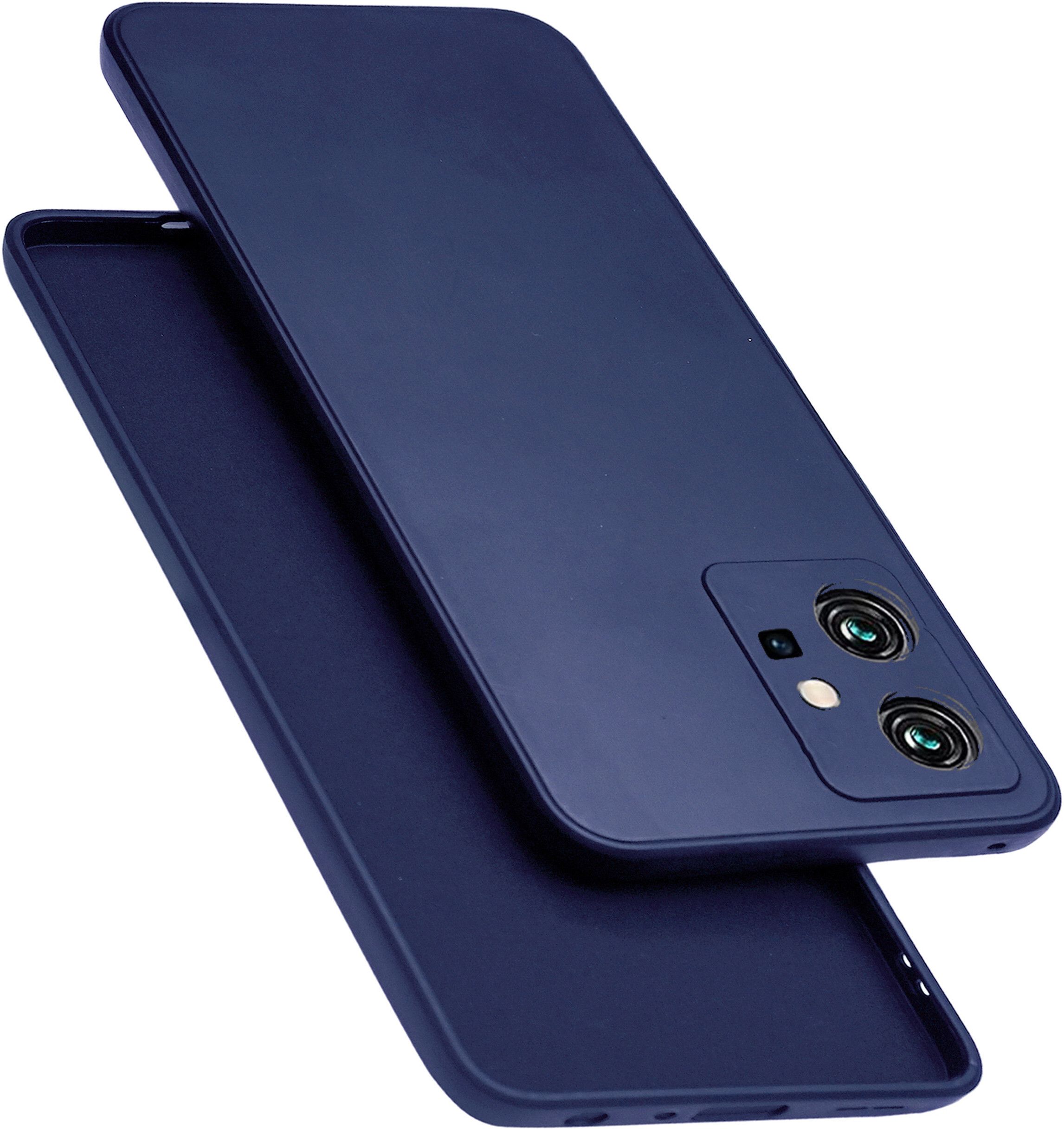 Micvir Back Cover for Vivo Y75 (Blue, Dual Protection, Silicon, Pack of: 1)