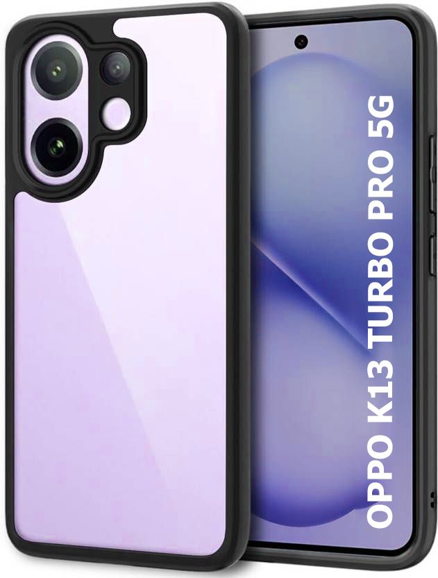 Micvir Back Cover for OPPO K13 Turbo Pro 5G (Transparent, Black, Shock Proof, Pack of: 1)