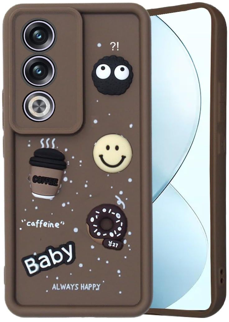 Micvir Back Cover for Oppo A3 Pro 5G (Brown, Silicon, Pack of: 1)