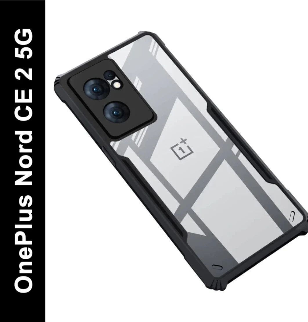 Micvir Back Cover for OnePlus Nord CE 2 5G (Transparent, Black, Shock Proof, Polycarbonate, Pack of: 1)