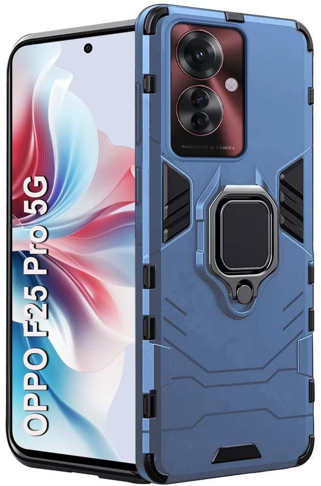 Micvir Back Cover for Oppo F25 Pro 5G (Transparent, Blue, Shock Proof, Plastic, Silicon, Pack of: 1)