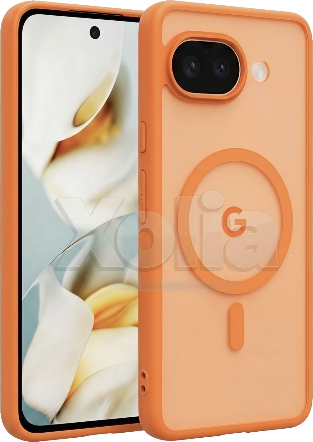 Xolia Back Cover for Google Pixel 9A (Orange, Shock Proof, Polycarbonate, Silicon, Pack of: 1)