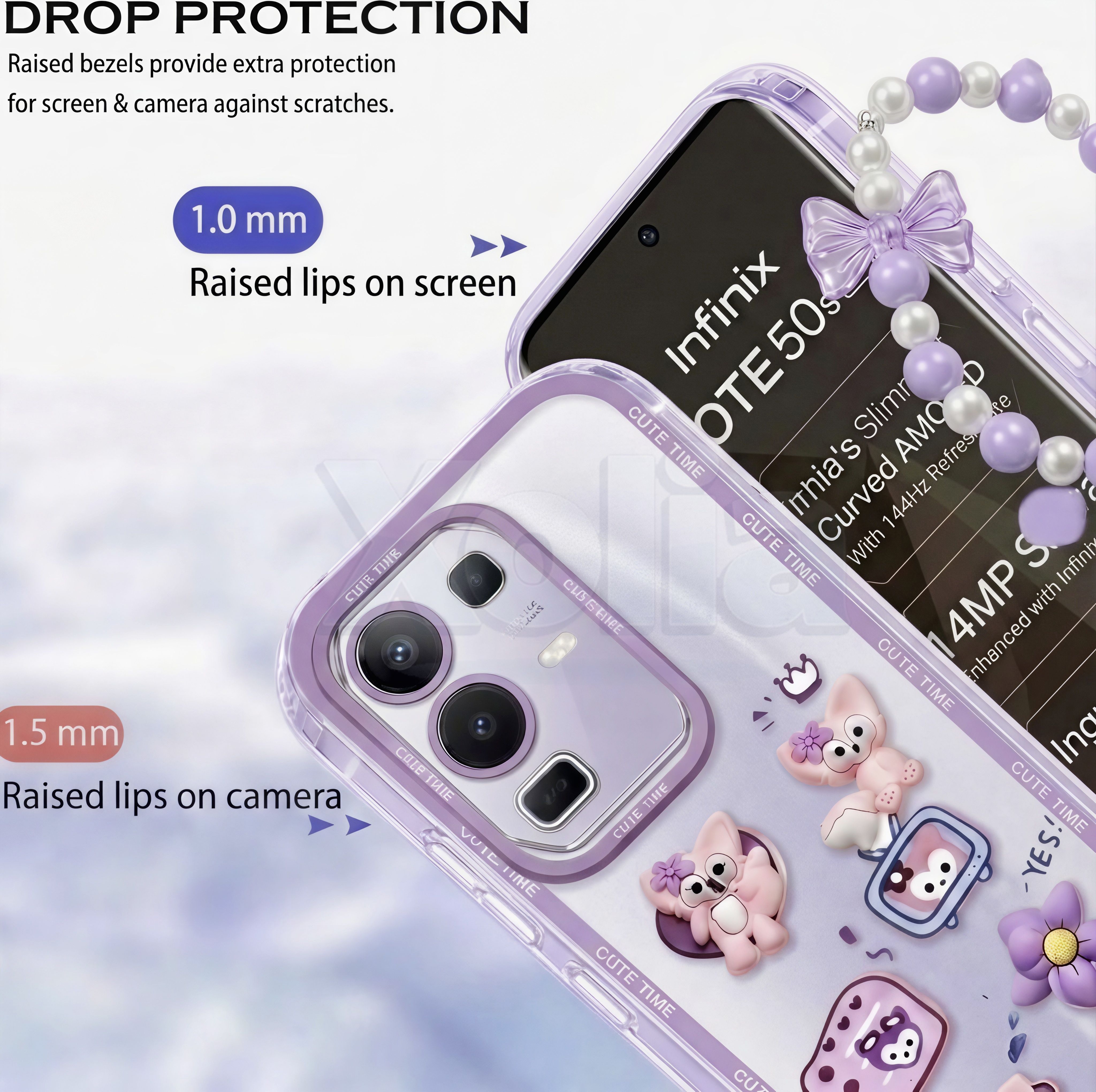 Xolia Back Cover for Infinix Note 50s 5G+ (Purple, Shock Proof, Polycarbonate, Pack of: 1) — image 2 of 4