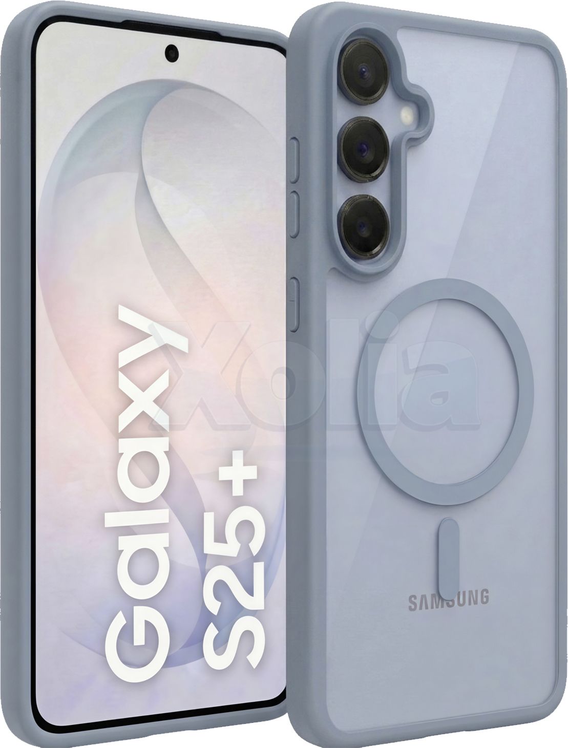 Xolia Back Cover for Samsung Galaxy S25 Plus 5G (Grey, Shock Proof, Polycarbonate, Silicon, Pack of: 1)
