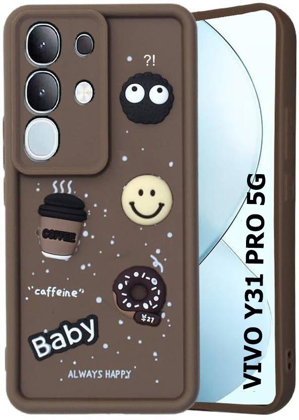 Micvir Back Cover for Vivo Y31 Pro 5G (Brown, Silicon, Pack of: 1) — image 1 of 1
