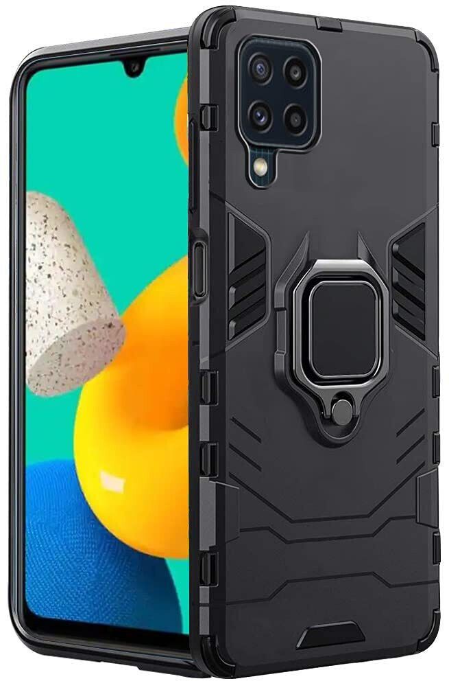 Micvir Back Cover for Samsung Galaxy M32 (Transparent, Black, Shock Proof, Pack of: 1)
