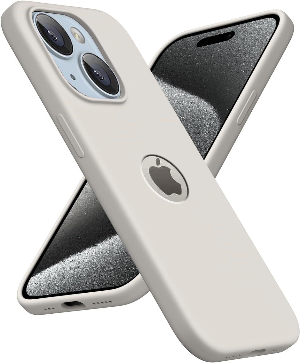 Micvir Back Cover for Apple iPhone 15 Plus (Grey, Grip Case, Silicon, Pack of: 1) — image 1 of 4
